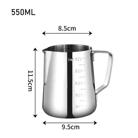 MOUSSEUR A CAFE 550ML Pichet à café expresso en acier inoxydable