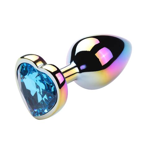 Plug Anal Coração Metal P Azul DESEJOS MIX