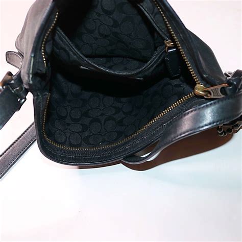 Coach Bleeker Leather Duffle Bucket Bag In Black Gem