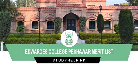 Edwardes College Peshawar Merit List 2024