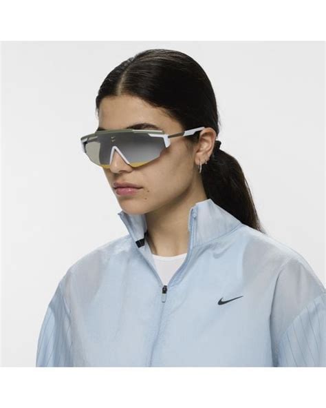 Nike Marquee Edge Mirrored Sunglasses In Blue Lyst