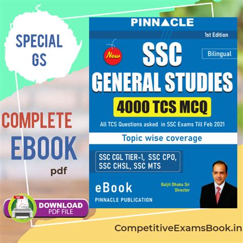 Ssc General Studies Tcs 4000 Mcq Chapter Wise Book