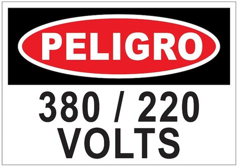 Premium Vector Letrero Peligro 380 220 Voltios