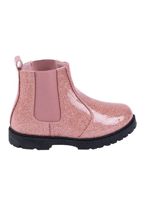 Sparkle Chelsea Boots For Girls Colour Pink Size 12 Rossy