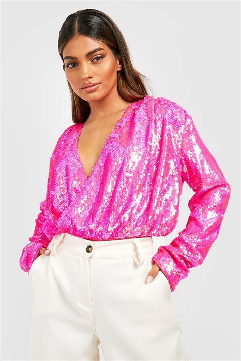 Sequin Bodysuits Glitter And Sequin Bodysuits Boohoo Uk