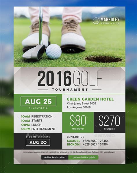 Golf Tournament Flyer Word Template Letter Words Unleashed