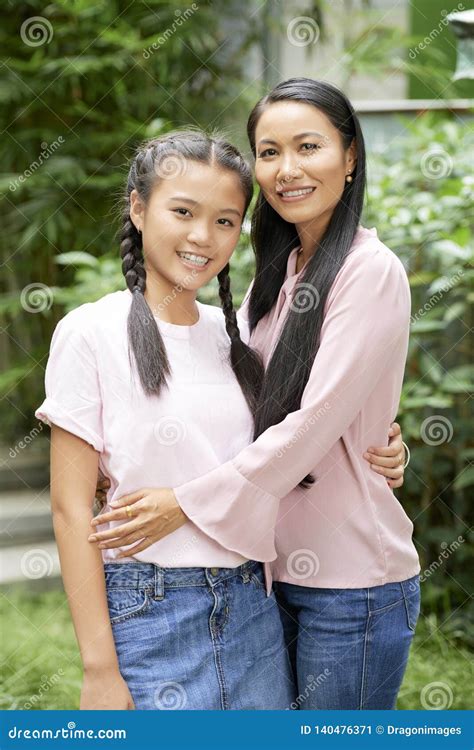Asian Teenage Girl With Mother Stock Image Image Of Lifestyle Mature 140476371