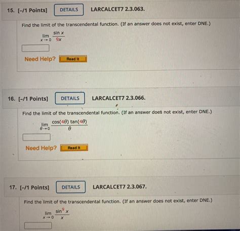 Solved 15 1 Points DETAILS LARCALCET7 2 3 063 Find The Chegg