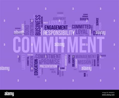 Word Cloud Background Concept For Commitment Responsibility Engagement