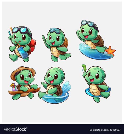 Cute turtle file Royalty Free Vector Image - VectorStock