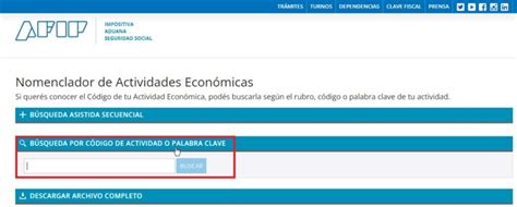 Descargar Nomenclador De Actividades Para AFIP 2025