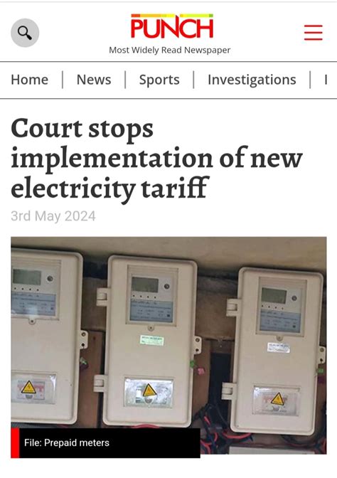 Federal High Court Kano Stops Implementation Of New Electricity Tariff