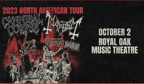 Cannibal Corpse Mayhem Tickets In Royal Oak At Royal Oak Music