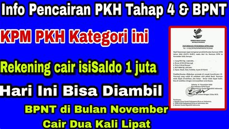 Info Pencairan Pkh Tahap Dan Bpnt Cair X Double Bulan November