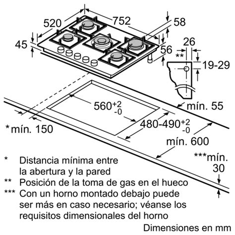 Encimera 5 Fogones Cristal Templado Negro Balay Eurotrigo