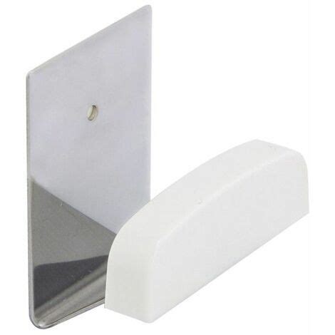 Colgador Percha Adhesivo Acero Inoxidable Color Metalizado Blanco