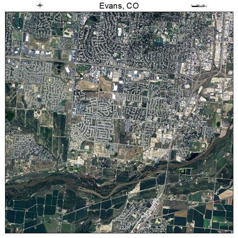 Aerial Photography Map of Evans, CO Colorado