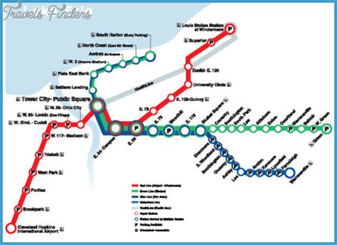 Cleveland Subway Map - TravelsFinders.Com