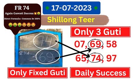 Fix Guti Shillong Teer Target Common Number Hit Number