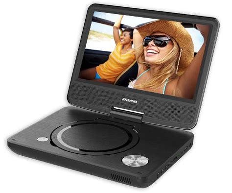 Sylvania 9 Swivel Screen Portable Dvd Player Black Sdvd9070