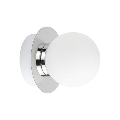 Edit Lighting Edit Ruben Single Light Flush Fitting In Polished Chrome Finish With White Glass