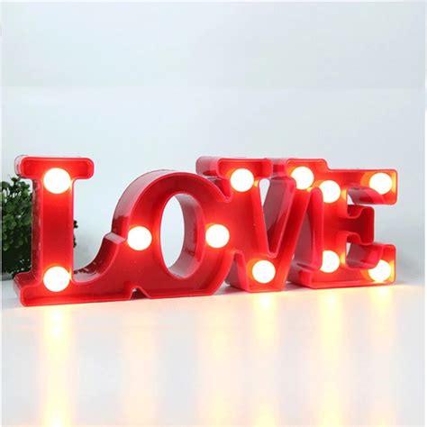 Lumin Ria Abajur Love Luzes Led Enfeite Decora O Amor Unid R