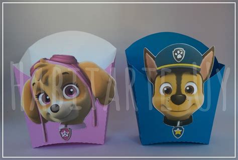 Cajas Dulceros Popcorn Paw Patrol Patrulla Canina Print And Etsy