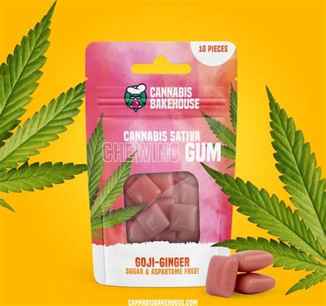 Cannabis Chewing Gum Kauwgom Goji Ginger 5 Pack Bol