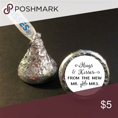 108 Wedding Favor Hershey Kiss Labels Mr And Mrs Hershey Kisses