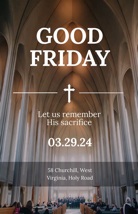 Free A4 Good Friday Poster Template Edit Online And Download