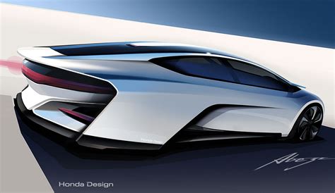 Honda FCEV Concept Design Sketch Car Body Design