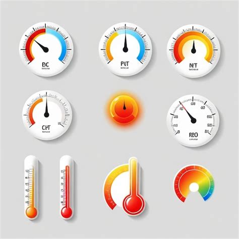 A Set Of Different Clocks With Different Colors And Different Symbols