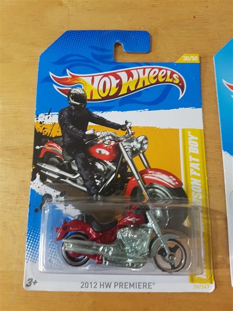 Set 3 Motos Hot Wheels Harley Davidson Fat Boy Envío Gratis Envío gratis