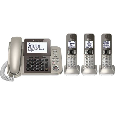 Panasonic Corded Phone with 3 Cordless Handsets - KX-TGF353N | BuyDig.com