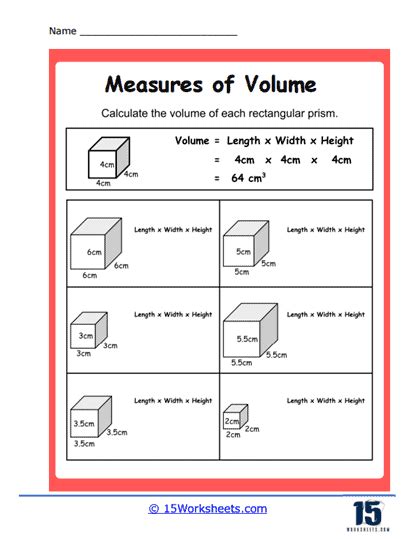 Measures Of Volume Worksheets 15 Worksheets Worksheets Library