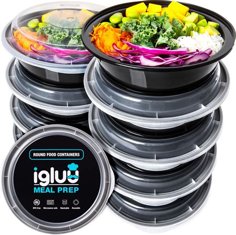 Igluu Meal Prep Lot De Bo Tes Alimentaires Rectangulaires Pour