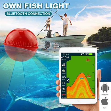 Erchang XA02 Wireless Bluetooth Smart Sonar Fish Finder 48m 160ft Fish