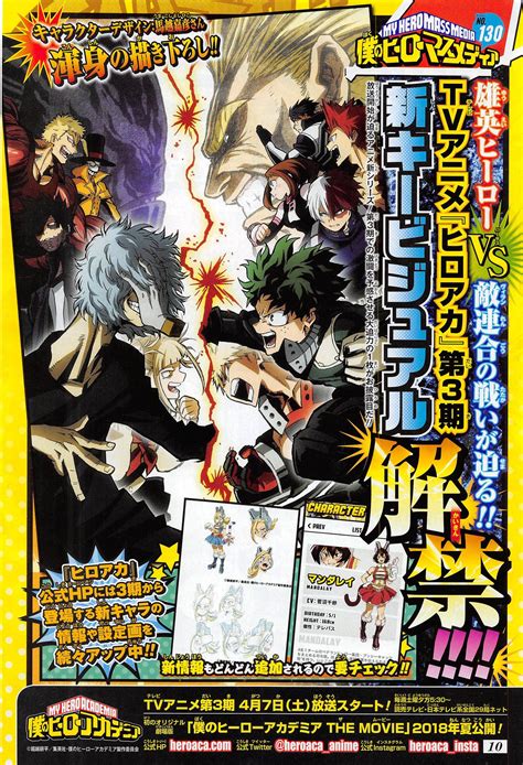 My Hero Academia Season 3 Key Visual The Tv Anime Airs April 7th 2018