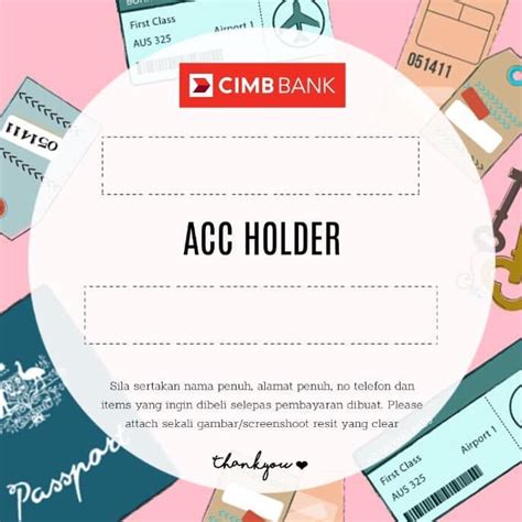 Koleksi Template Akaun Bank Versi Cute Dan Bunga Bunga Artofit