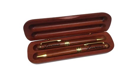 Personalized Custom Engraved Rosewood Pen And Pencil T Set Etsy