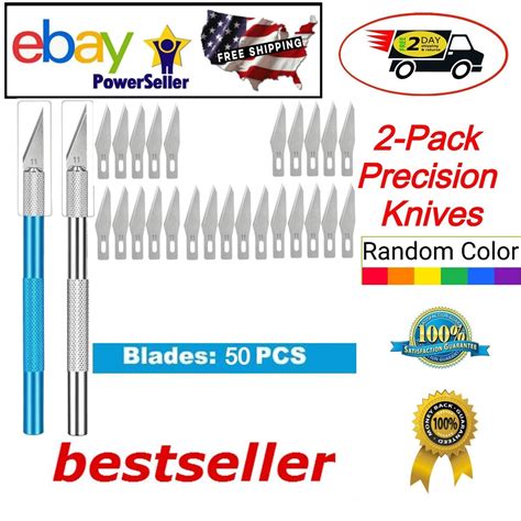 Exacto Knife Set 50 Blade Refill Xacto For Leather Craft Pen Hobby Cutter Razor Ebay