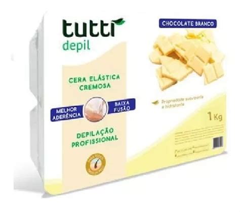 Cera Depilat Ria El Stica Chocolate Branco Kg Tutti Depil