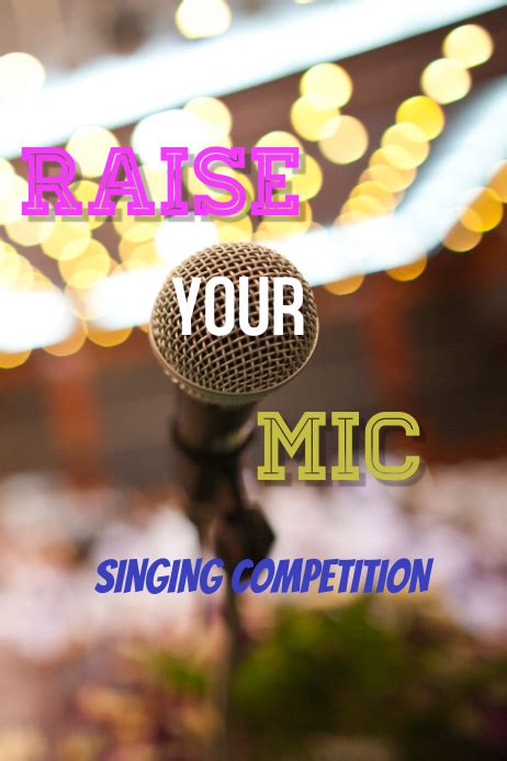 Singing Competition Poster Template Postermywall