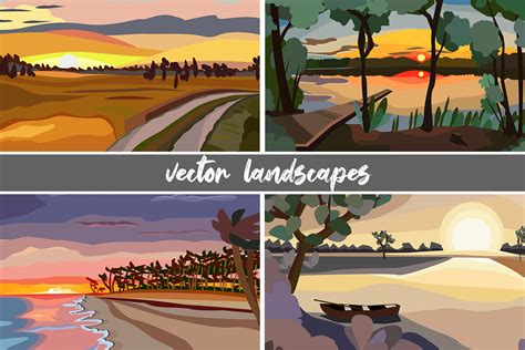 vector landscape  behance