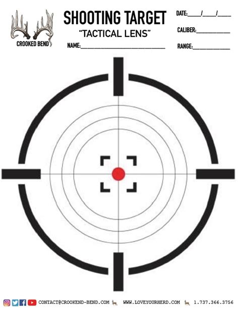 FREE Printable Shooting Targets Crooked Bend Worksheets Library