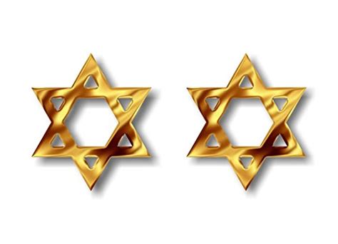 2 Liquid Gold Effect Print Star Of David Religious Symbol Decal Sticker