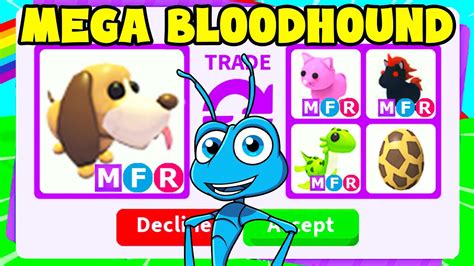 Trading Worlds First Mega Bloodhound Adopt Me Youtube