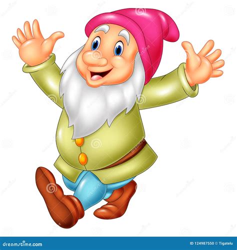 Cartoon Happy Dwarf Stock Vector Illustration Of Cute 124987550