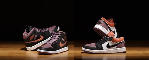 JORDAN BRAND AIR JORDAN 1 MID SE BLACK SKY J ORANGE SKY J MAUVE WHITE