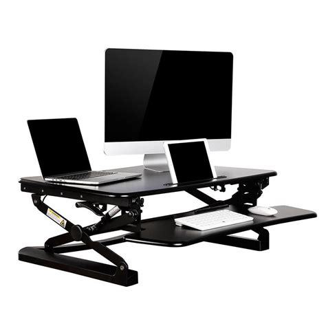 FlexiSpot 35 in. W Platform Height Adjustable Standing Desk Riser ...